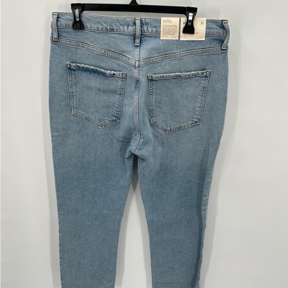 AGOLDE NWT Riley High Rise Straight Crop Denim Jean in Shiver // 31 - Picture 6 of 14